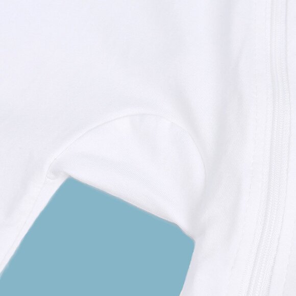 Any Combo*NWT*BABY ROMPER Sleeper Short Sleeve Double Zip White Pink Blue Cotton - Picture 15 of 16